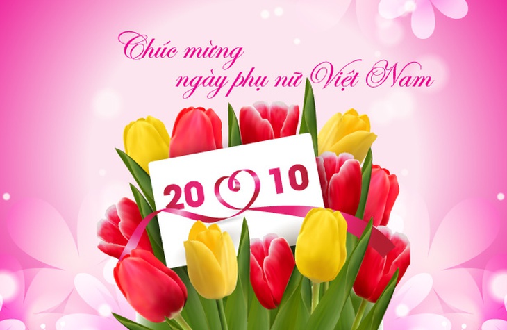 Thiệp ngày 20/10 có nhiều mẫu đẹp để chúc mừng ngày Phụ nữ Việt Nam.