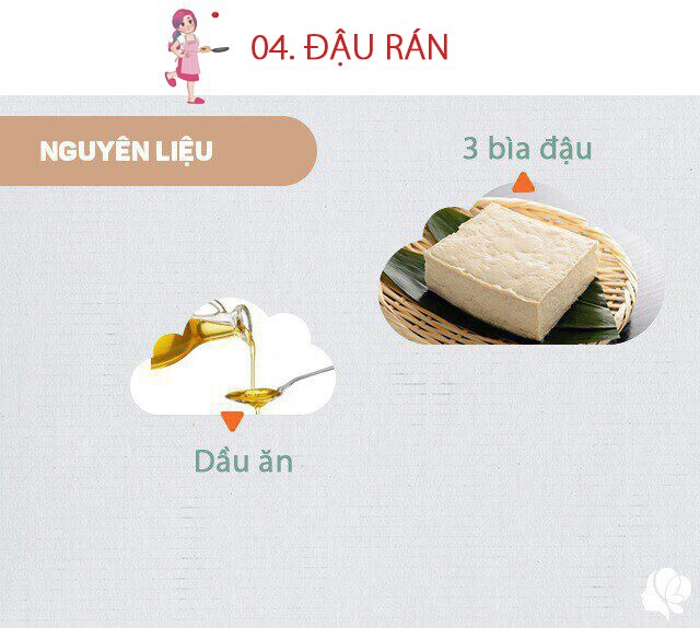 Chuẩn bị: 3 bìa đậu phụ, dầu ăn.
