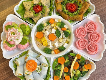 Bếp Eva - Gợi ý mâm cỗ chay cúng Rằm tháng 9, đơn giản, ngon miệng, đẹp mắt mà thành kính