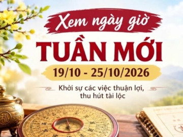 Eva tám - Xem ngày giờ tuần mới từ 19/10 - 25/10/2026 để khởi sự các việc may mắn, tài lộc