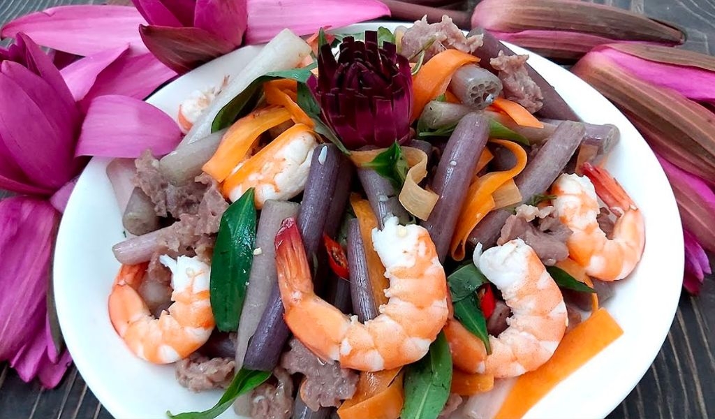 Bông súng chế biến thành món ngon
