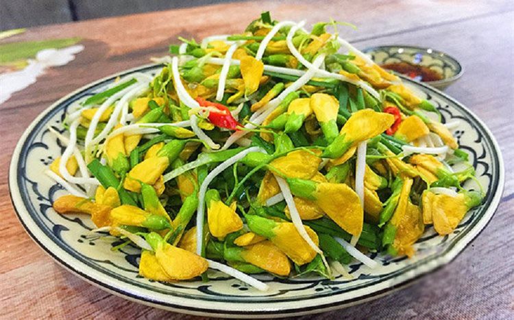 Bông điên điển được chế biến thành nhiều món