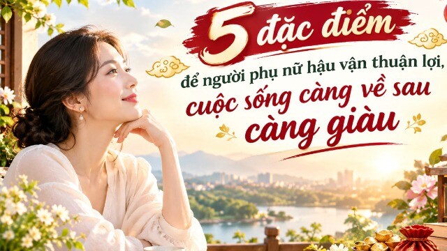 5 đặc điểm để người phụ nữ hậu vận thuận lợi, cuộc sống càng về sau càng giàu