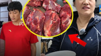 Cậu bé Trung Quốc 13 tuổi cao 2 mét, mẹ cho ăn 7 lạng thịt mỗi ngày