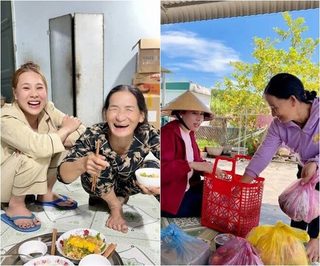 Người mẹ mộc mạc hay đi chân đất, chẳng diện quần là áo lượt.