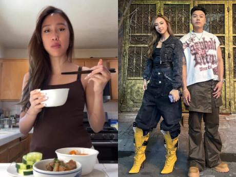 Con gái Thái VG trổ tài vào bếp nấu món Việt, xinh như hoa hậu còn giỏi giang khiến bố tự hào