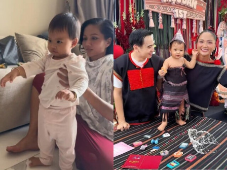 "Em bé Ê Đê" nhà H'Hen Niê tập đi cực nhanh nhẹn, nay tự lập không cần ngủ cùng bố mẹ