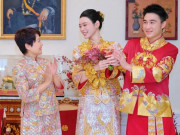 Thời trang - Siêu mẫu Hề Mộng Dao đeo vàng trĩu cổ trong lễ cưới với chồng đại gia