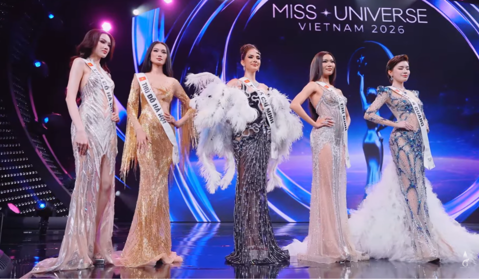 Top 5 chung cuộc của Miss Universe Vietnam 2026.
