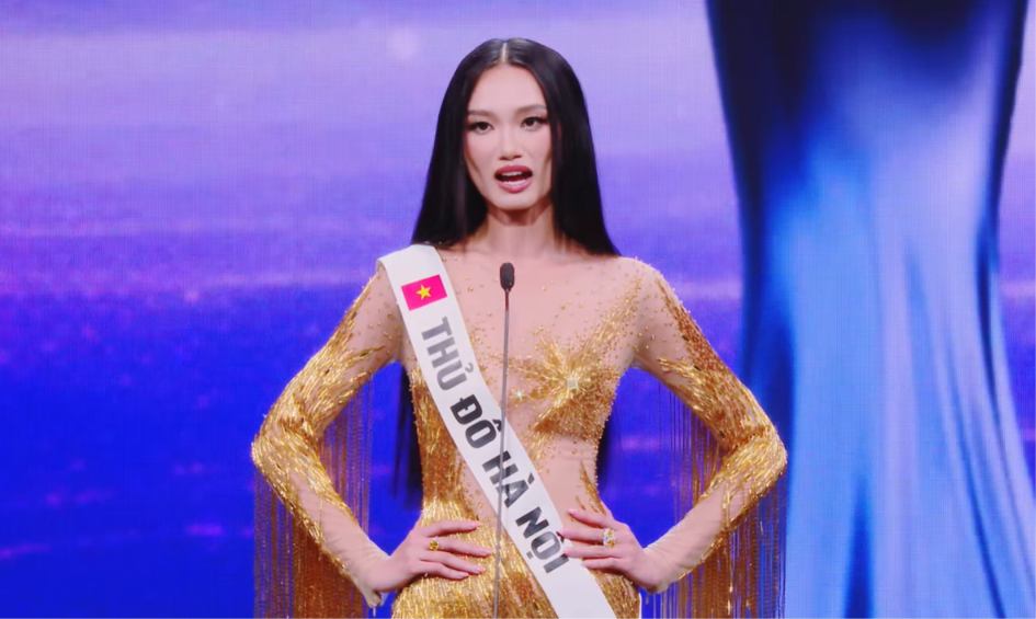 Quỳnh Anh hoàn thành phần thi ứng xử với câu hỏi lựa chọn lên tiếng hay im lặng để bảo vệ hình ảnh bản thân.