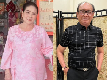 Cô Sáu Hồng Nhung, nghệ sĩ Duy Phương bán đồ ăn mưu sinh