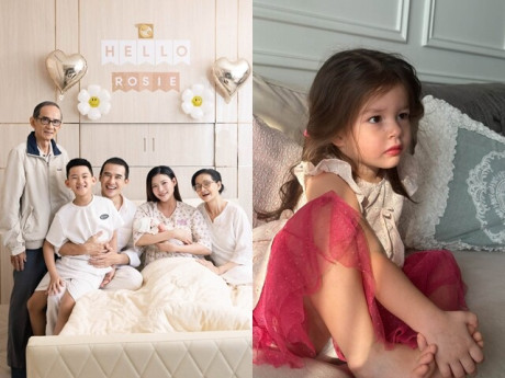 Sao Việt 24h: Bố mẹ chồng Thúy Diễm bên cháu gái mới sinh; Con gái lai Tây của Lan Phương như nàng thơ khi ngủ dậy
