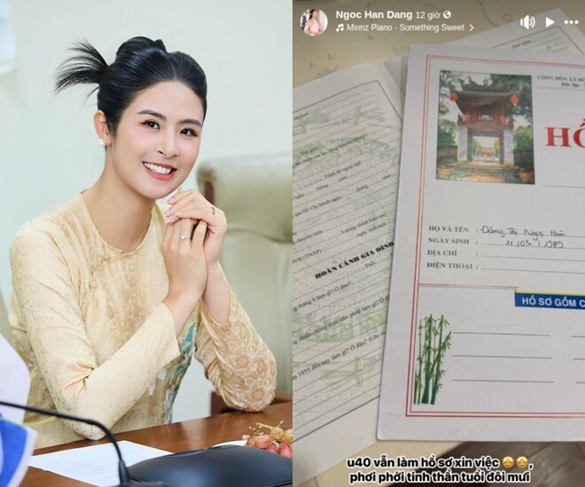 Hoa hậu Ngọc Hân lần đầu viết hồ sơ xin việc ở tuổi U40.
