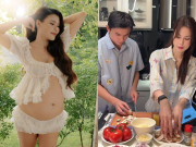 Giải trí - Sao Việt 24h: Thúy Diễm tăng gần 20kg vẫn tự tin diện đồ ngủ "nhỏ xíu"; Diệp Lâm Anh cùng tình trẻ vào bếp chiều 2 con