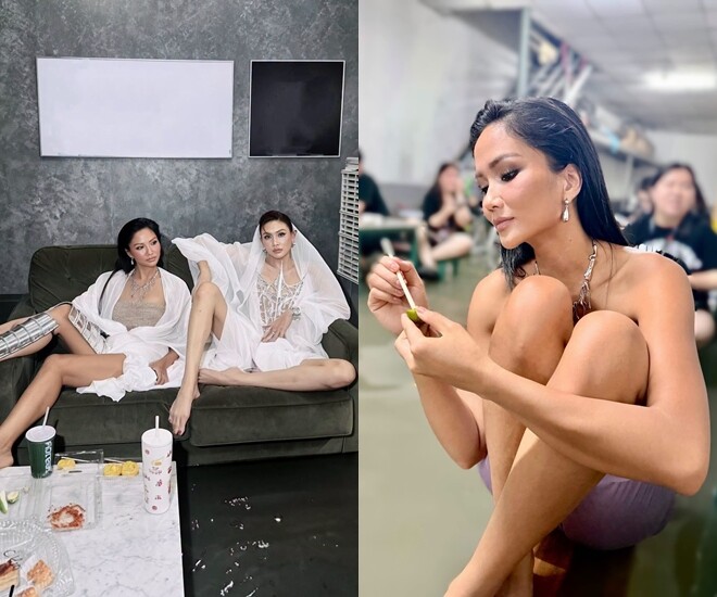 Sao Việt 24h: Hamp;#39;Hen Niê đi quay gặp cảnh ngập vẫn thản nhiên ngồi ăn ốc; Nhật Kim Anh hóa cô dâu kèm câu hỏi ẩn ý - 1