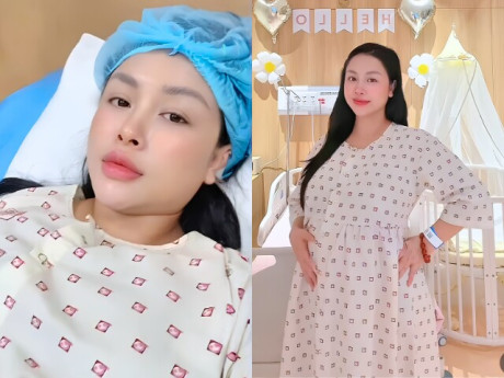 Bà bầu - Chị dâu hotgirl của Bảo Thy đang khám thai thì phát hiện cổ tử cung đã mở, đau đẻ vẫn bình tĩnh dặm phấn, thoa son