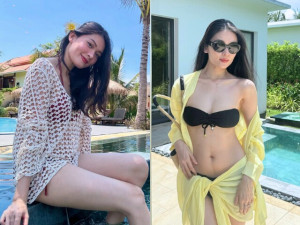 Á hậu Việt Nam bí mật mang thai và sinh con với chồng thạc sĩ, sau sinh mặc bikini khoe dáng nuột nà