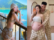 Bà bầu - MC Đài truyền hình Việt Nam khoe bụng bầu sắp "vỡ chum" với chồng cầu thủ, sắp rời sóng trực tiếp sinh con