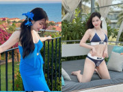 Bà bầu - Mỹ nhân Việt phải lòng bạn diễn điển trai, mang bầu mặc bikini khoe bụng tròn xoe, U40 đẹp nõn nà sau sinh nở