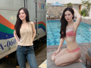 Bà bầu - Nữ sinh hotgirl "xinh như ngọc" giờ là mỹ nhân VTV vạn người mê, chăm mặc bikini khoe body mướt mắt sau sinh con