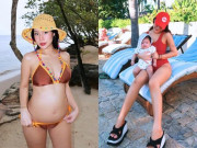 Bà bầu - Nữ sinh Hà Nội xinh như hoa, giờ mặc bikini bé xíu khoe dáng nuột nà sau 4 tháng sinh con, chồng là nam thần