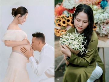 Cô gái Đồng Tháp đốn tim chàng thủ môn cao 1m89 ở quán net, giờ khoe bụng bầu sắp vỡ chum xinh rạng rỡ