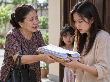 12 ngày sau khi tôi ly hôn, mẹ chồng cũ tìm đến đưa một xấp giấy, tôi sững người trước một bí mật