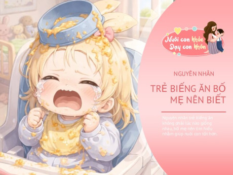 Vì sao trẻ biếng ăn, ngậm thức ăn lâu hoặc chỉ ăn vài miếng?