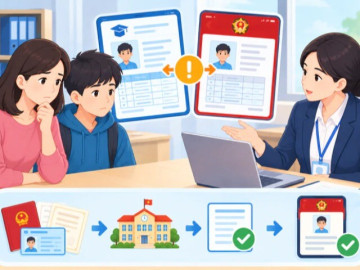 Xử lý thế nào khi thông tin học bạ số khác VNeID?