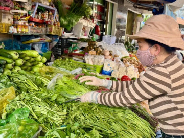 'Bỏng tay' với giá rau sau mưa ngập