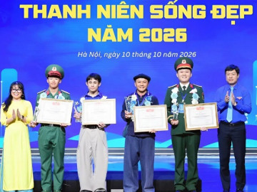 Tôn vinh 15 gương Thanh niên sống đẹp năm 2026