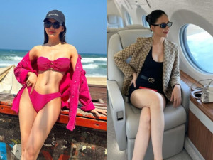 Cô gái Hà Nội diện bikini khoe chân dài đẹp mướt mắt, U30 xách túi hiệu tiền tỷ, ngồi phi cơ riêng đi nghỉ dưỡng
