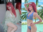 Thời trang - Chị họ của Khánh Thi - Phan Hiển chăm mặc bikini khoe đường cong cực phẩm, ở biệt thự 1000m2, sang Mỹ học Thạc sĩ