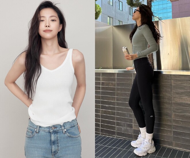 Son Na Eun được ưu ái gọi là nữ hoàng legging nhờ khoe trọn body cực phẩm mỗi khi diện item này.