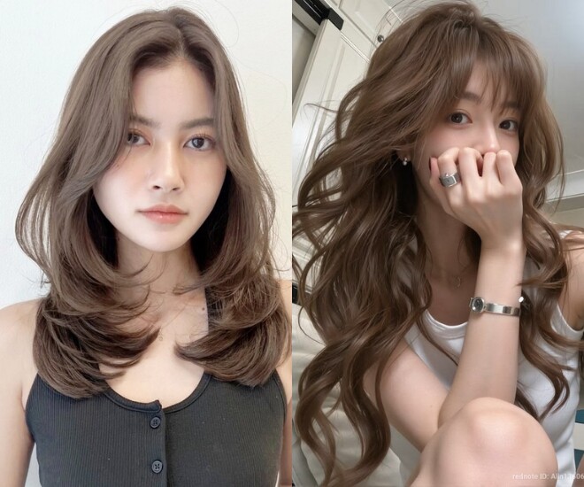Nâu khói là lựa chọn dành cho phụ nữ 40+ muốn làm mới diện mạo theo hướng hiện đại. Sắc nâu pha ánh khói giúp mái tóc thời thượng hơn, đặc biệt khi kết hợp cùng tóc layer hoặc uốn lơi trẻ trung.