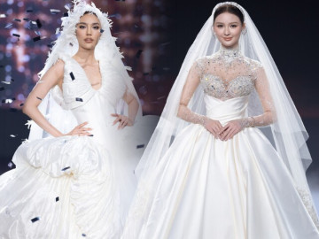 Siêu mẫu Lan Khuê catwalk "thần sầu", Á hậu Cẩm Ly "xinh như búp bê" khi diện váy cưới