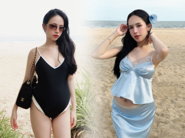 Đẹp - Tiểu thư Sài thành diện áo tắm khoe bụng bầu vượt mặt, ở biệt thự bề thế, chồng thiếu gia chiều như công chúa