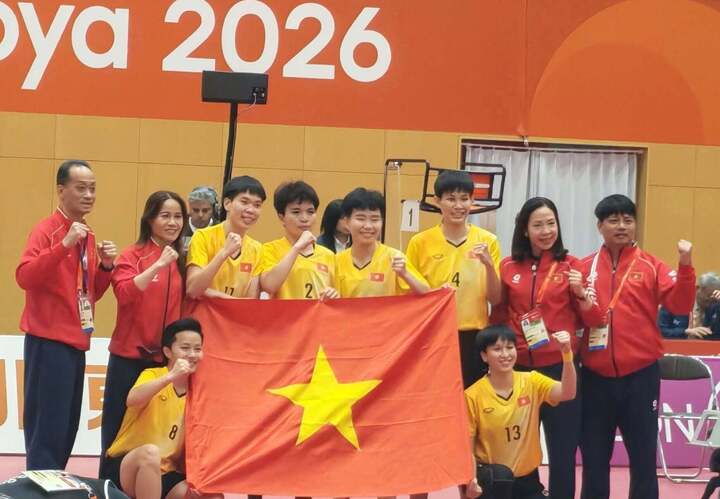 Cầu mây nữ giành tấm HCV thứ ba tại ASIAD 2026 cho Đoàn thể thao Việt Nam. (Ảnh: Liên đoàn cầu mây) 