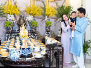 Yêu con - Sinh con với đồng nghiệp, diễn viên Ngọc Ánh tổ chức tiệc thôi nôi đậm chất hoàng gia, nhìn mâm cúng hội mẹ bỉm tròn mắt