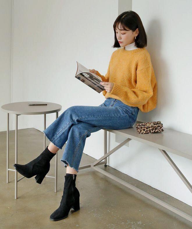 Trong khi boots cổ ngắn mang đến nét cá tính cho diện mạo chị em thêm phần thanh thoát.