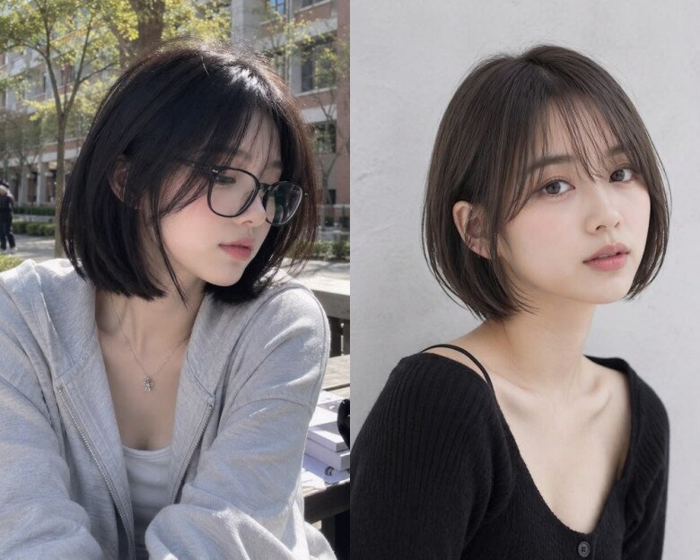 Lớp mái mỏng để lộ một phần trán, tạo cảm giác nhẹ nhàng mà không làm mất đi nét cá tính của tóc ngắn. Khi phối cùng sơ mi hoặc váy liền, kiểu đầu này phù hợp cả môi trường công sở lẫn những buổi gặp gỡ cuối tuần.