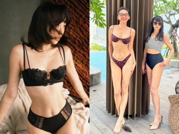 Giải trí - Nữ sinh trường Y khổ luyện để có cơ bụng như tạc tượng, mặc bikini nóng bỏng đứng cạnh mẹ ruột tưởng 2 chị em